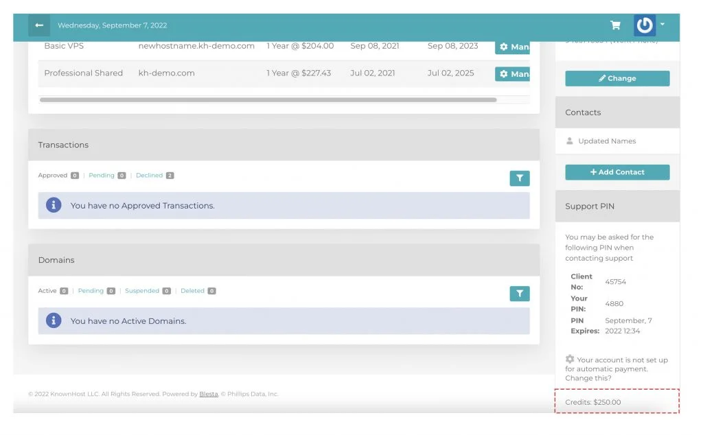 confirmation of credit fund info