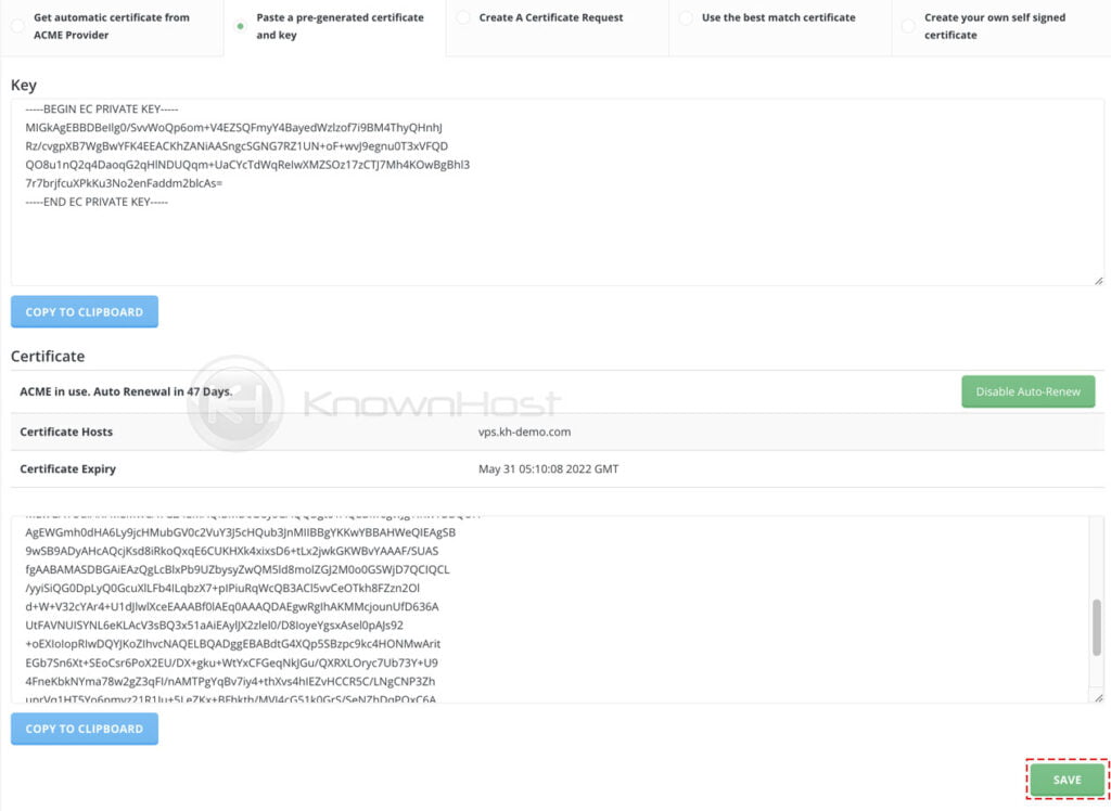 Installing your DirectAdmin SSL Certificate