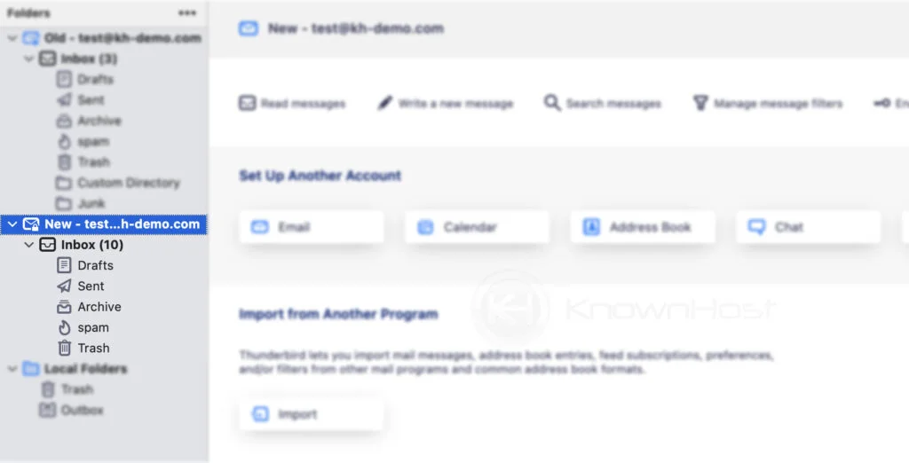 add new email account under thunderbird