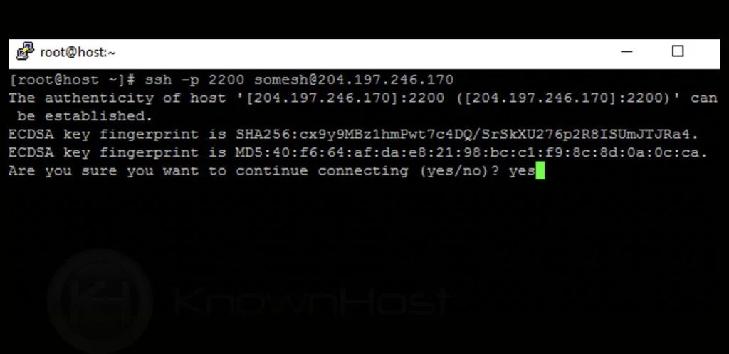 security warning linux ssh